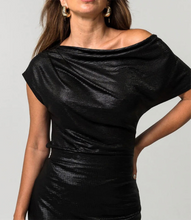 Load image into Gallery viewer, BETTE METALLIC TOP - Black
