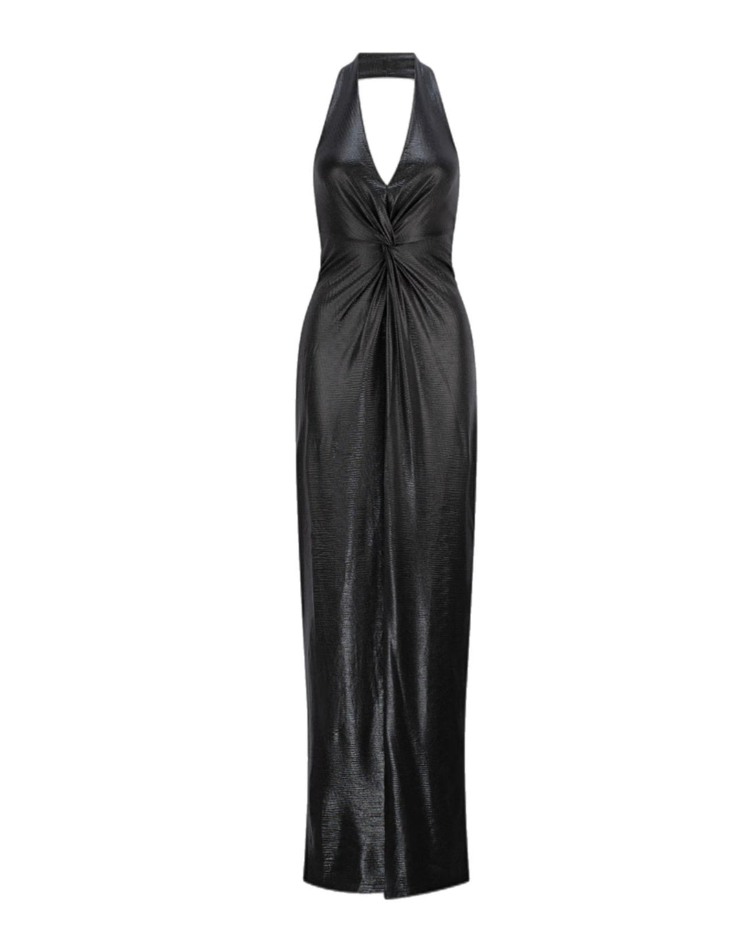 BARDOT METALLIC DRESS - BLACK