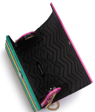Load image into Gallery viewer, Stacer Acrylic Foldover Clutch Rainbow by Olga Berg

