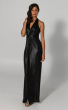 Load image into Gallery viewer, BARDOT METALLIC DRESS - BLACK
